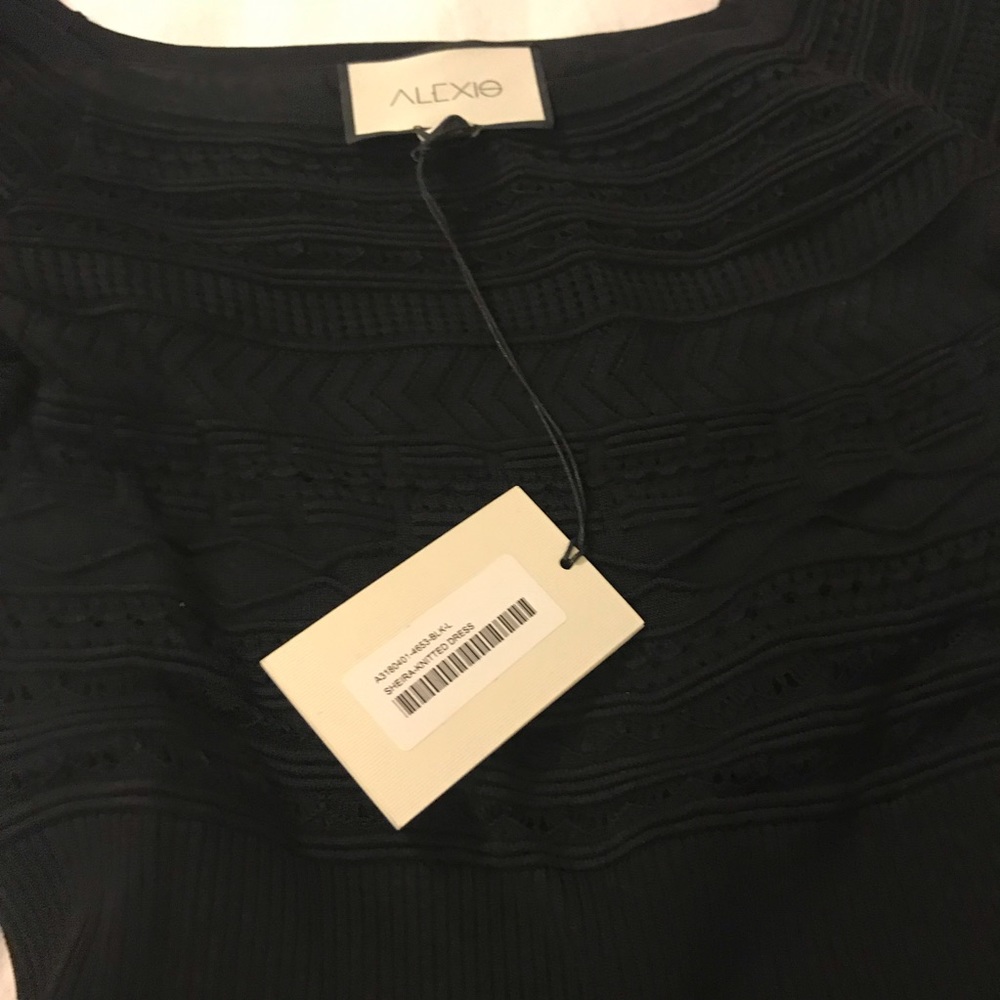 Alexis Sheira Off the Shoulder Knit Midi Dress L - Picture 8 of 8
